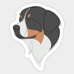 Bernese Mountain Dog - continuous line Sticker